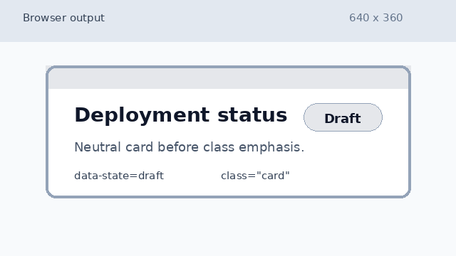 A status card with a neutral draft badge