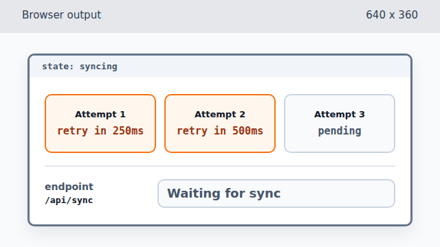 The sync panel is still waiting while report data is only in JavaScript