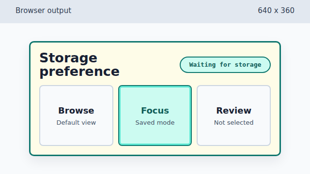 The preference panel highlights the focus mode after the data attribute changes