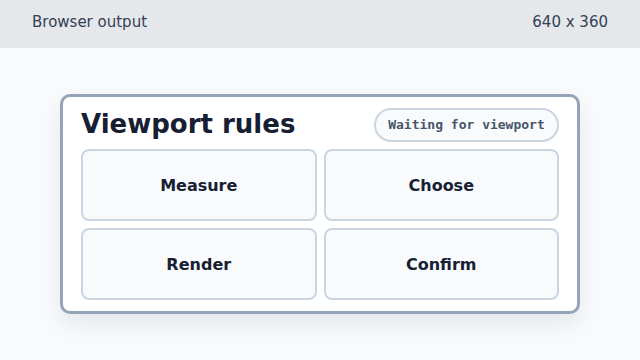 The responsive panel switches into a compact two-column layout