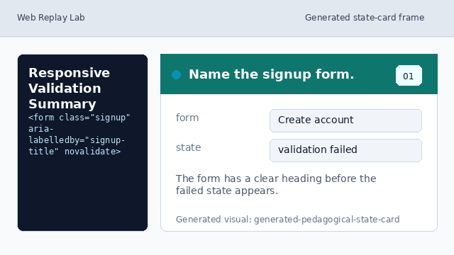 The form has a clear heading before the failed state appears.
