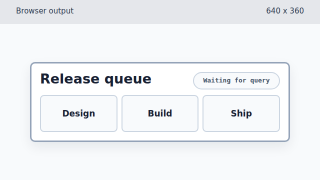 The release queue cards become a compact three-column layout