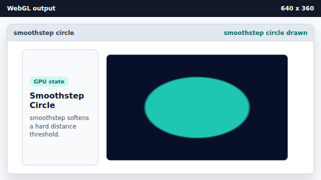 A soft teal circle appears on a dark field.